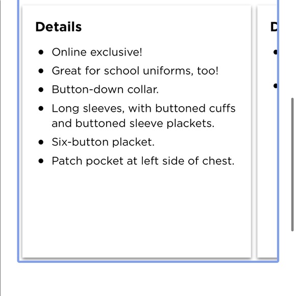 *NWT* Old Navy Oxford Long-Sleeve, 5T - Picture 5 of 7